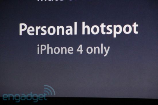 iOS 4.3˽ȵ(Personal hotspot)