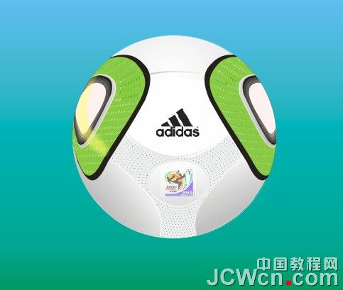 CorelDRAW鼠绘教程：画一个南非世界杯足球_中国教程网