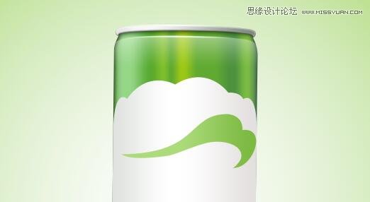 Photoshop鼠绘绘制绿色时尚风格的易拉罐