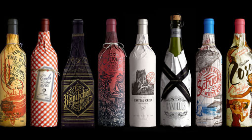 8款风格各异的红酒包装设计
