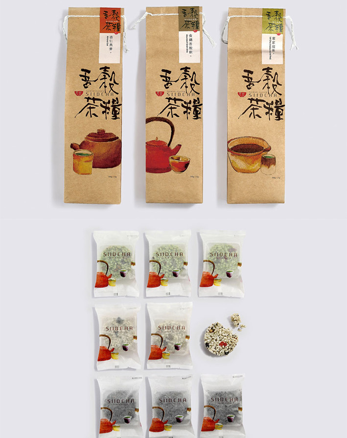 台湾吾谷茶粮SIID CHA系列包裝设计欣赏