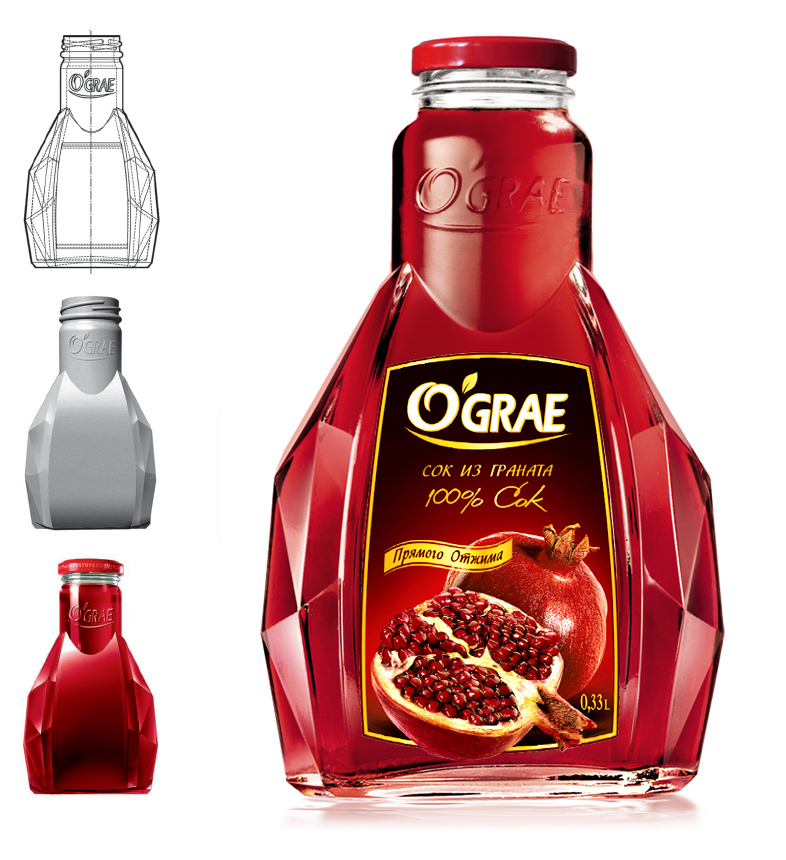 俄罗斯ograe果汁品牌包装设计