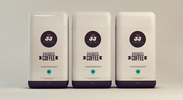 极简主义的印尼 JJ Royal咖啡包装设计