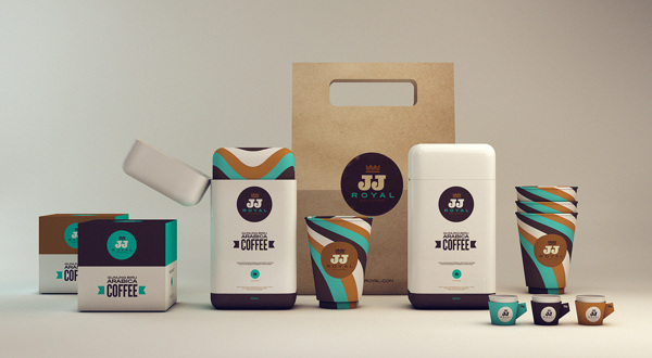 极简主义的印尼 JJ Royal咖啡包装设计
