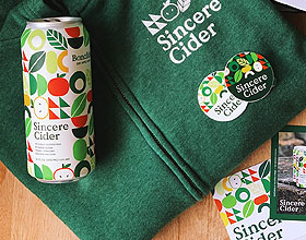 清新Sincere Cider苹果酒品牌包装设计