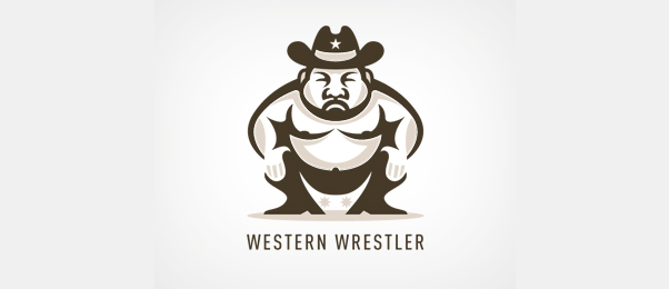 Western Wrestler Showcase of Creative Symmetrical Logos