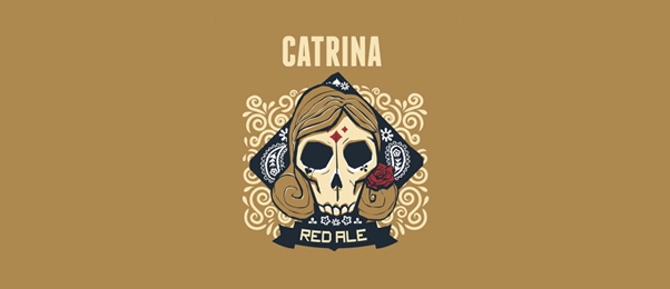 Catrina Red Ale Showcase of Creative Symmetrical Logos