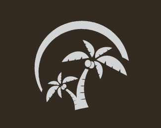 椰子元素logo设计