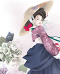 韩国少女―古典艺术插画设计