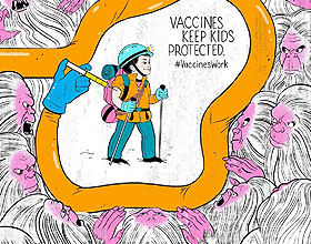 联合国儿童基金会牛痘疫苗系列海报设计