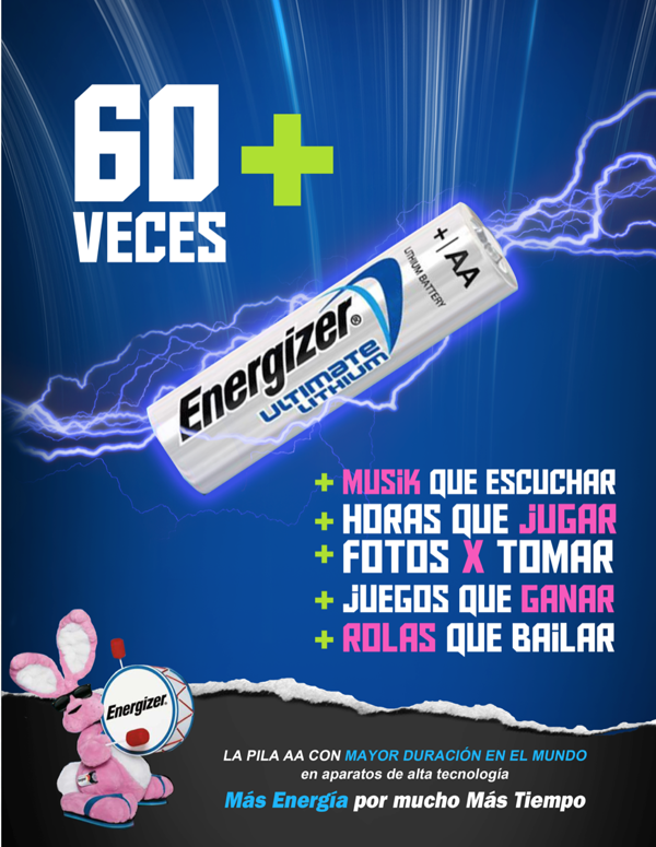 Energizer 60 +电池平面广告设计