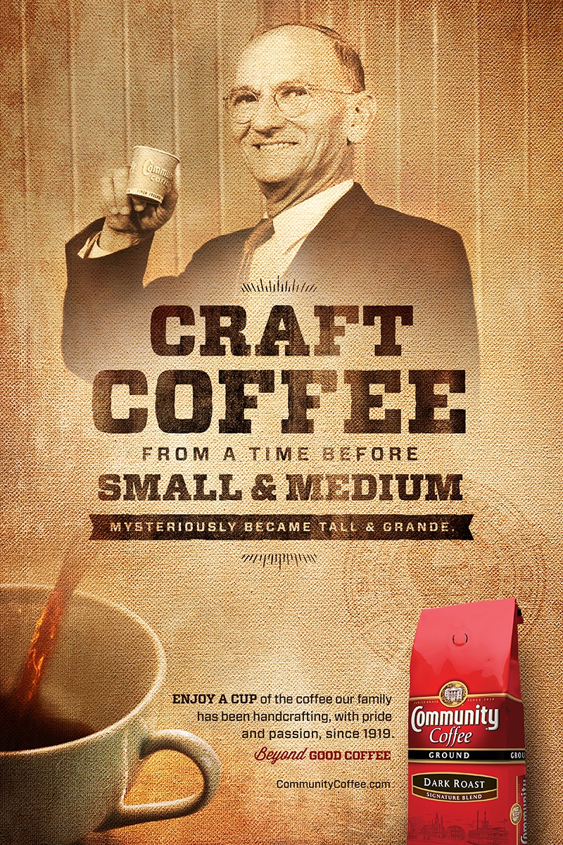 美国Community咖啡平面广告设计