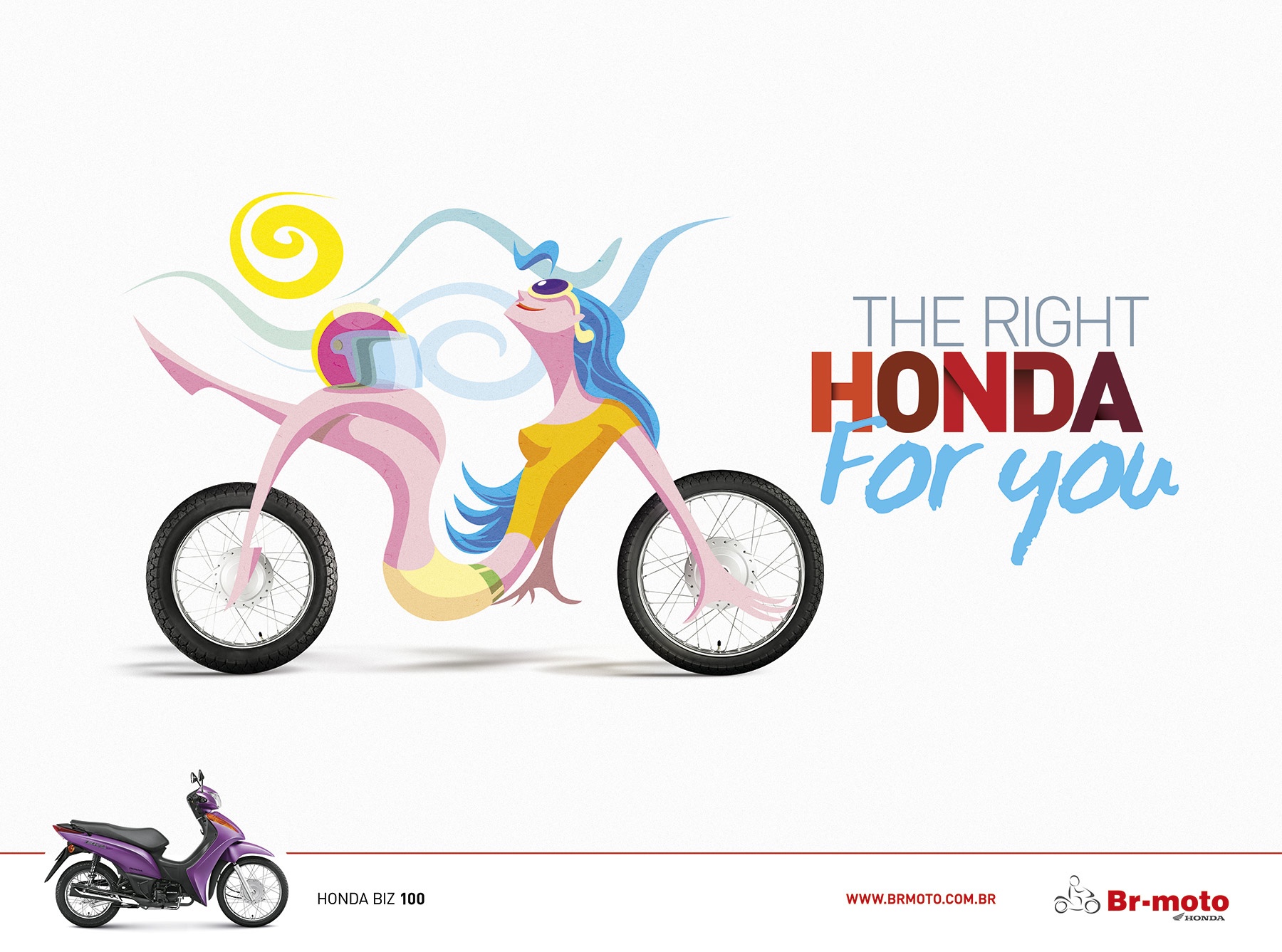 巴西本田摩托车平面广告设计