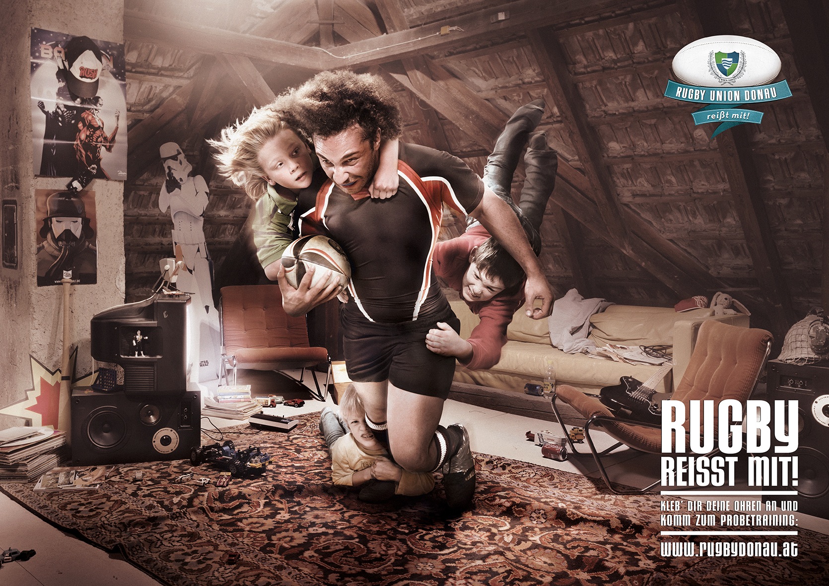 奥大利亚Rugby Donau Wien平面广告设计