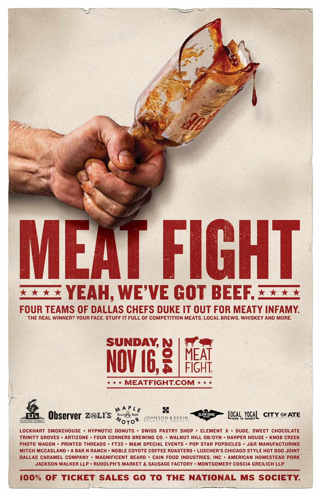 美国Meat Fight平面广告设计