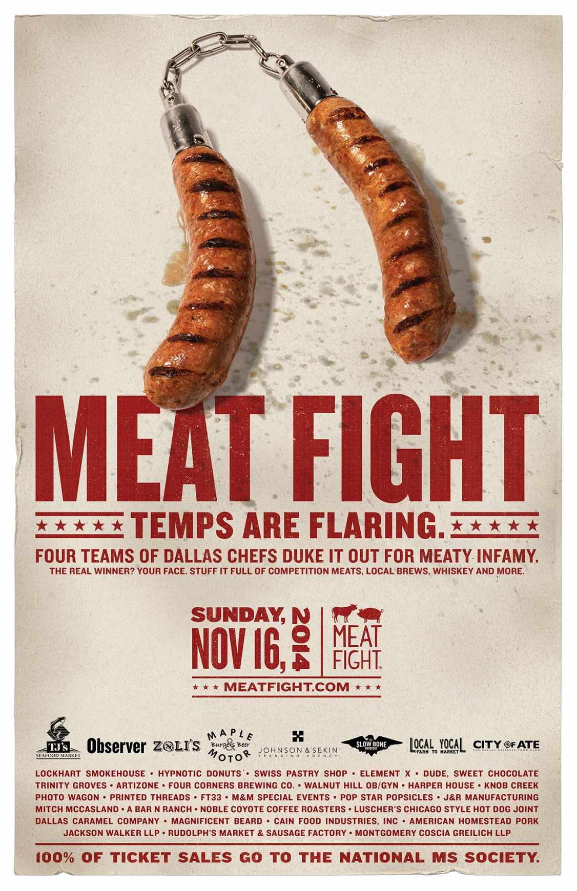 美国Meat Fight平面广告设计