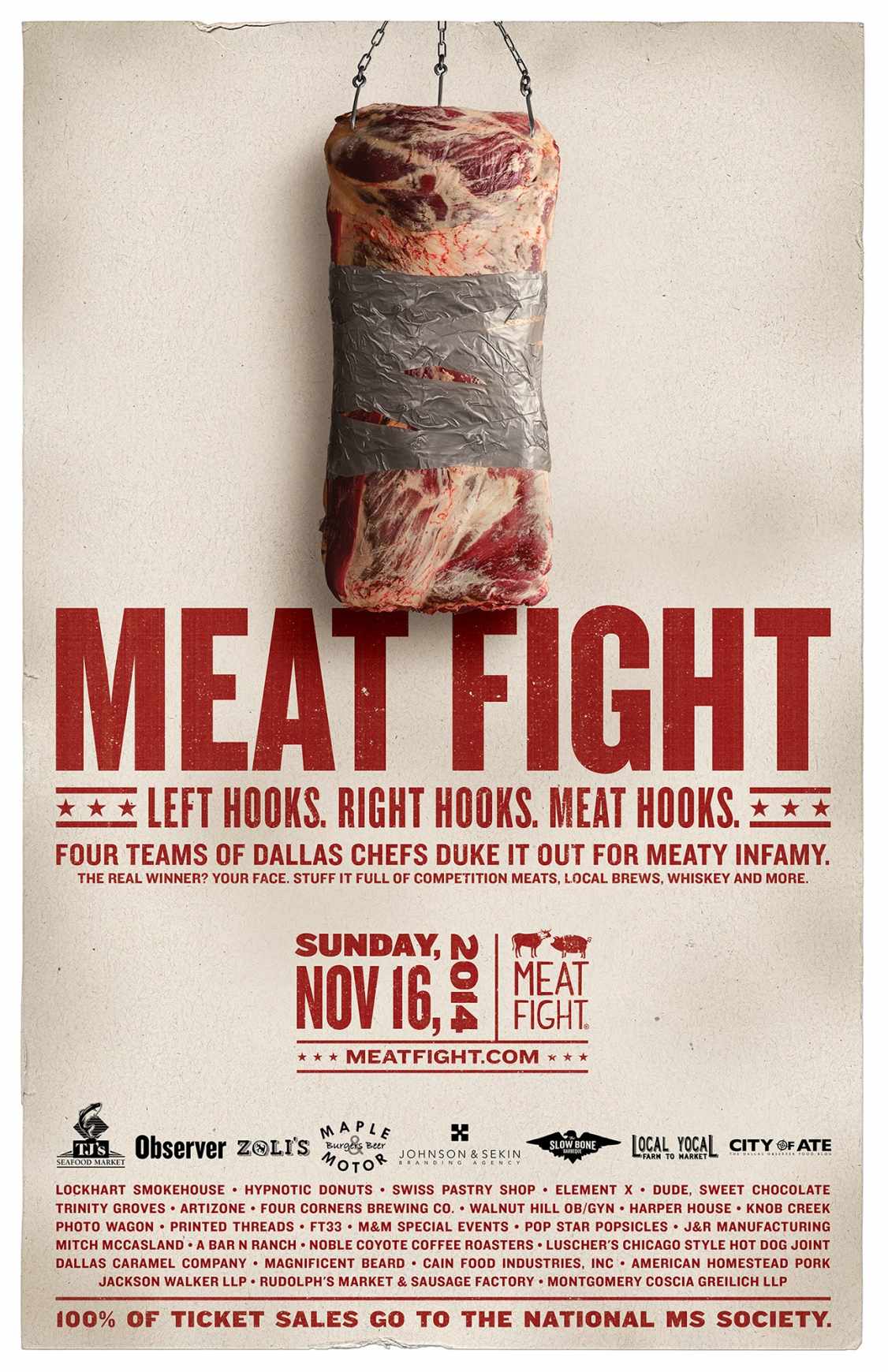 美国Meat Fight平面广告设计