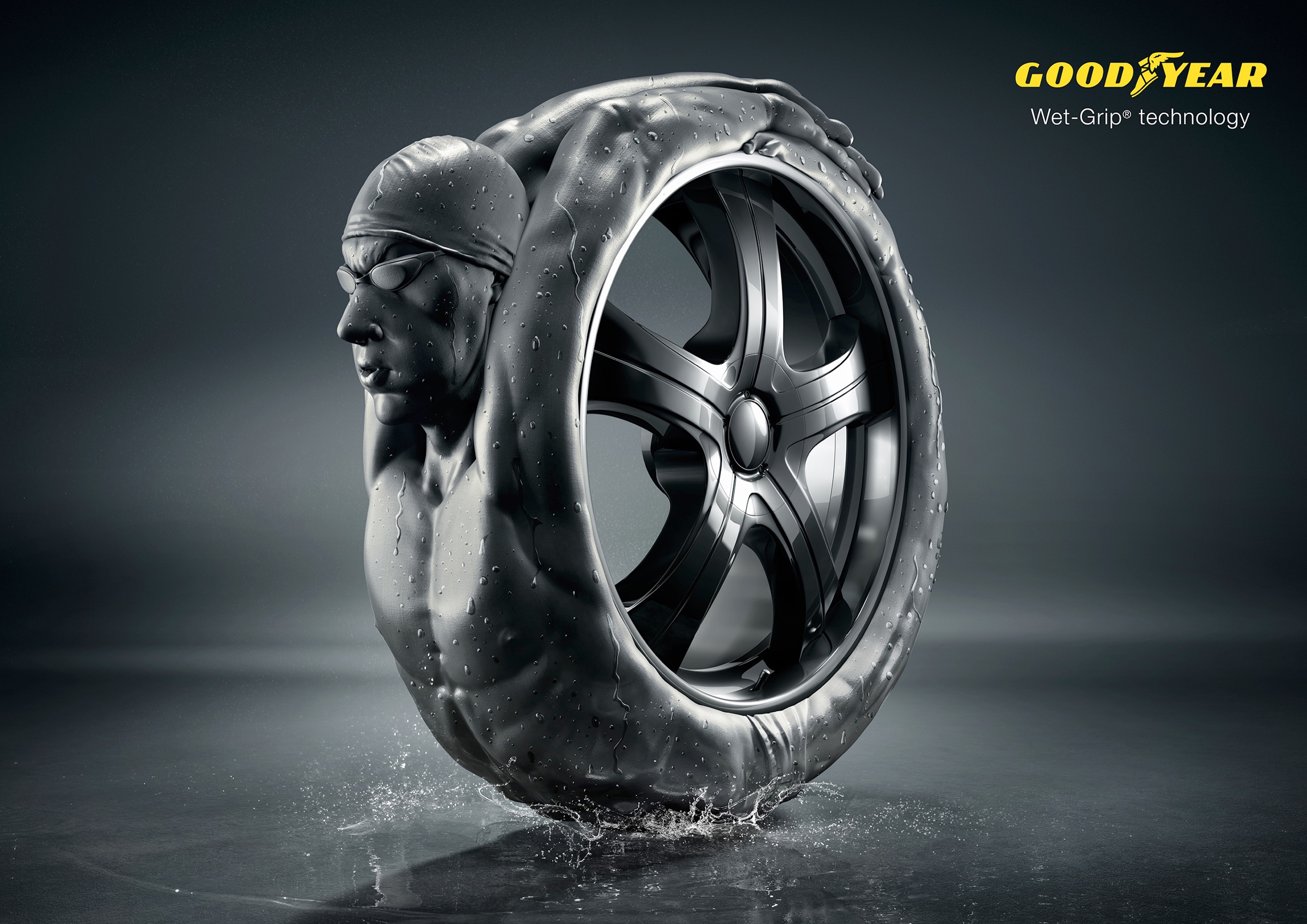 固特异轮胎平面广告设计