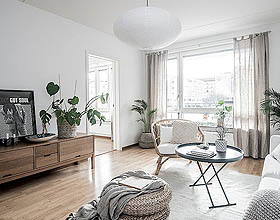 看起来很棒的斯堪的纳维亚风格装饰的客厅设计