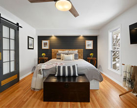10个如何布置在一间小卧室安放大床的案例